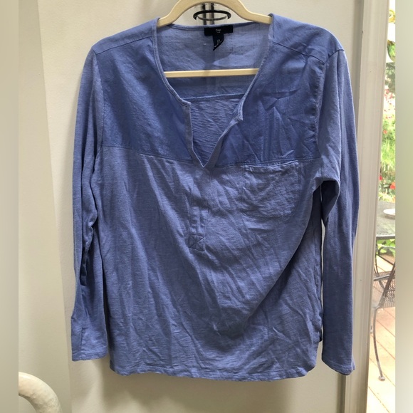 Periwinkle Gap Long Sleeve Top - Picture 1 of 6